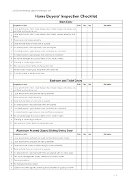 Home Inspection Checklist Template Home Inspection Checklist