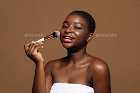 daily makeup pretty black lady with