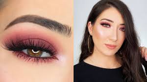 burgundy smokey eye makeup tutorial