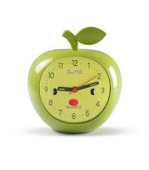 apple table clock medium green
