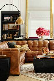 living room inspiration tan leather sofa
