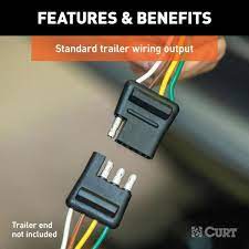 7 way trailer plug wire connector inline cord 7 pin inline harness kit rv blade. Curt Custom Vehicle Trailer Wiring Harness 4 Way Flat Output Select Dodge Durango Quick Electrical Wire T Connector 56336 The Home Depot