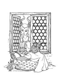 The charles perrault and brothers. Maleficent Watch Baby Princess Aurora From Window Coloring Pages Color Luna