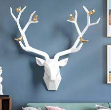 Resin Large Deer Head Wall Decor For
