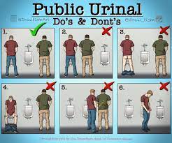 Urinal etiquette meme