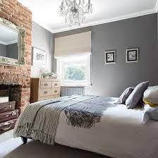 Beautiful Grey And White Bedroom And