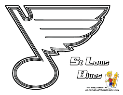 Coloring Pages Letscoloringpages Com Hockey Blues St Louis Free