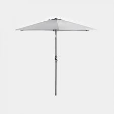 2 7m grey garden parasol umbrella vonhaus