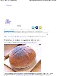 Cómo hacer pan dulce en casa. Como Hacer Pan En Casa Rec Pdf Panes Levadura