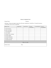 Sensory Evaluation Form 2 Free Templates In Pdf Word