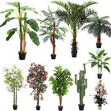 Artificial potted olive floor foliage tree in pot. Large Artificial Palm Tree Realistic Fake Tropical Plant In Outdoor Home Decor Ebay
