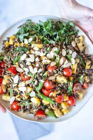 lentil and wild rice salad with summer