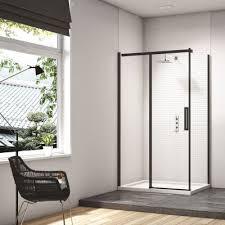 Merlyn Black 1200mm Sliding Shower Door
