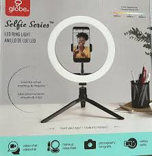 globe selfie series led ring light on