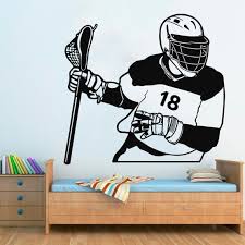 Personalized Wall Decal Lacrosse Wall