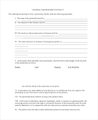 Partnership Contract 13 Word Pdf Documents Download