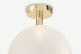 Boll Flush Ceiling Lamp Brass