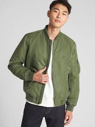 Men Green Bomber Leather Jacket Men Jacket Mauvetree