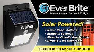 Everbrite Motion Activated Solar Powered Led Light Youtube