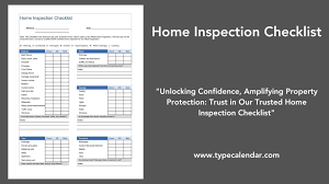 home inspection checklist templates