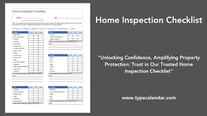 home inspection checklist template