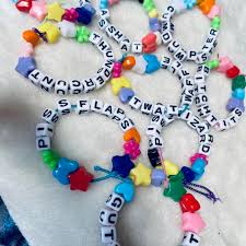 handmade beaded cuss words bracelet