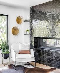 black and white fireplace tile design ideas