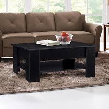 lifestyle solutions carla 44 in black large rectangle wood coffee table with lift top