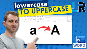 ms word convert lowercase to uppercase