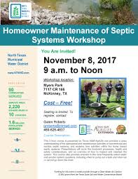 Homeowner Maintenance Of Septic Systems Workshop