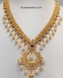 light weight gold bridal necklace set