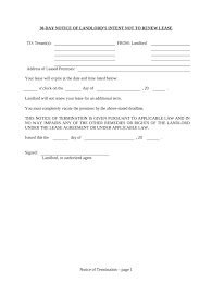 non renewal lease letter fill out