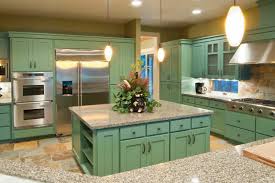 rustic sage green kitchen cabinets