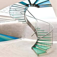 toughened curved glass railing curved