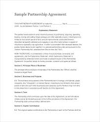 Sample Business Partnership Agreements In Pdf 10 Examples In Pdf