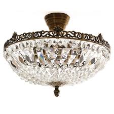 Traditional Brass Ceiling Light With