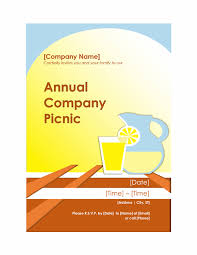Picnic Party Invitation Template Sample Layouts