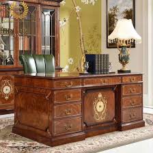 This executive desk is available in antique walnut finish with gold accenting throughout and made from solid mahogany wood. Office Furniture Executive Desk Classical Boss Table L Shape Director Table Buy Executive Desk Office Boss Table Antique Office Table Product On Alibaba Com