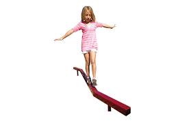 playground balance beams balancing