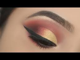 golden bridal eye makeup step by