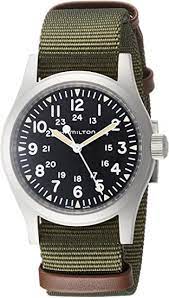 The khaki field mechanical is a revival of a watch hamilton produced for nato troops in the 1960s. Hamilton Khaki Field Mechanical Men S Watch H69429931 Amazon De Uhren