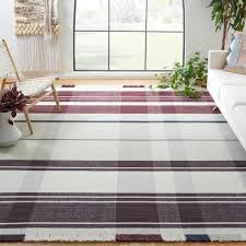 safavieh striped kilim stk705a ivory grey 9 x 12 area rug