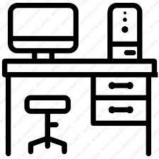 Computer Desk Vector Icon