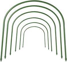 6pcs gardening plant bend stakes greenhouse coated hoops frame tunnel support. F O T 6pcs Plant Support Garden Stakes Greenhouse Hoops Frame Tunnel 4ft Long Steel With Plastic Coated Support Hoops Support For Garden Fabric 34 7 X 20 5 Green Amazon Co Uk Garden Outdoors
