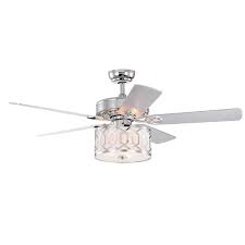 chrome remote controlled ceiling fan