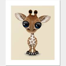 Cute Giraffe Posters And Art Prints