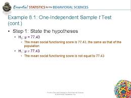 For example, if the mean of. Chapter 8 Testing Means Onesample T Test With