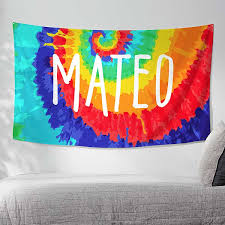 Tie Dye Fun Personalized Wall Tapestry