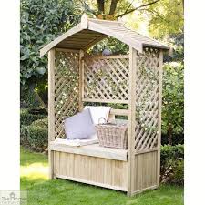 Wooden Arbour Storage Seat The Home