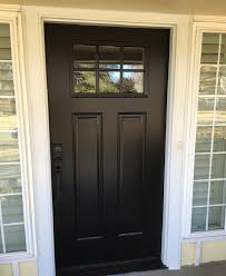 black fiberglass entry door replacement